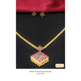 Neckchain with Earings (Red & Green)